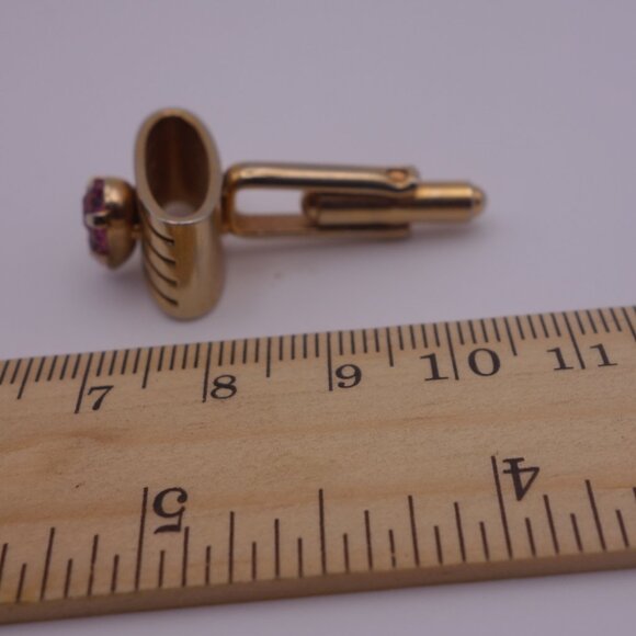 Cuff Links with Purple Stone - Picture 6 of 16